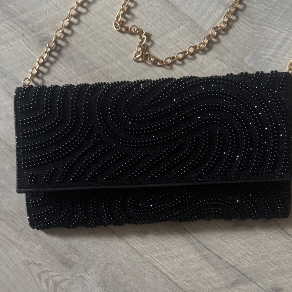 Badgley Mischka Handbags - Elegant Black Evening Clutch with Chain Strap